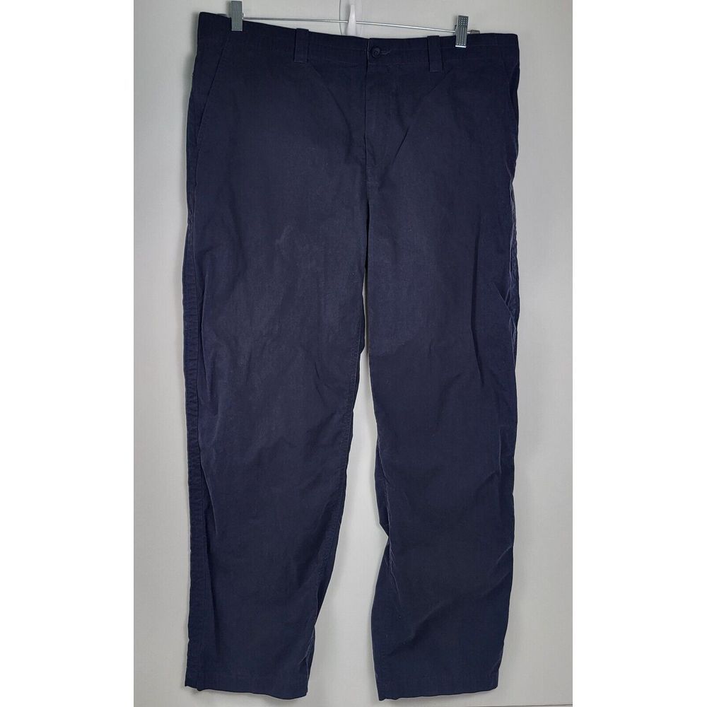 Weatherproof Pants‎ Mens Size Large Blue Straight Leg Chino Outdoor Zip Pockets